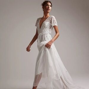 ASOS design embellished wedding dress